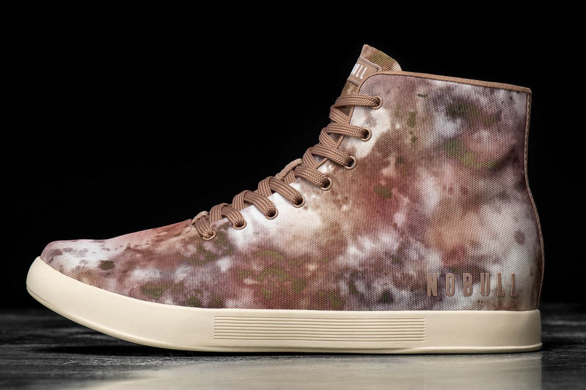 Nobull High-Top Tie-Dye Canvas Women\'s Trainers Brown Khaki | Australia (PW7401)